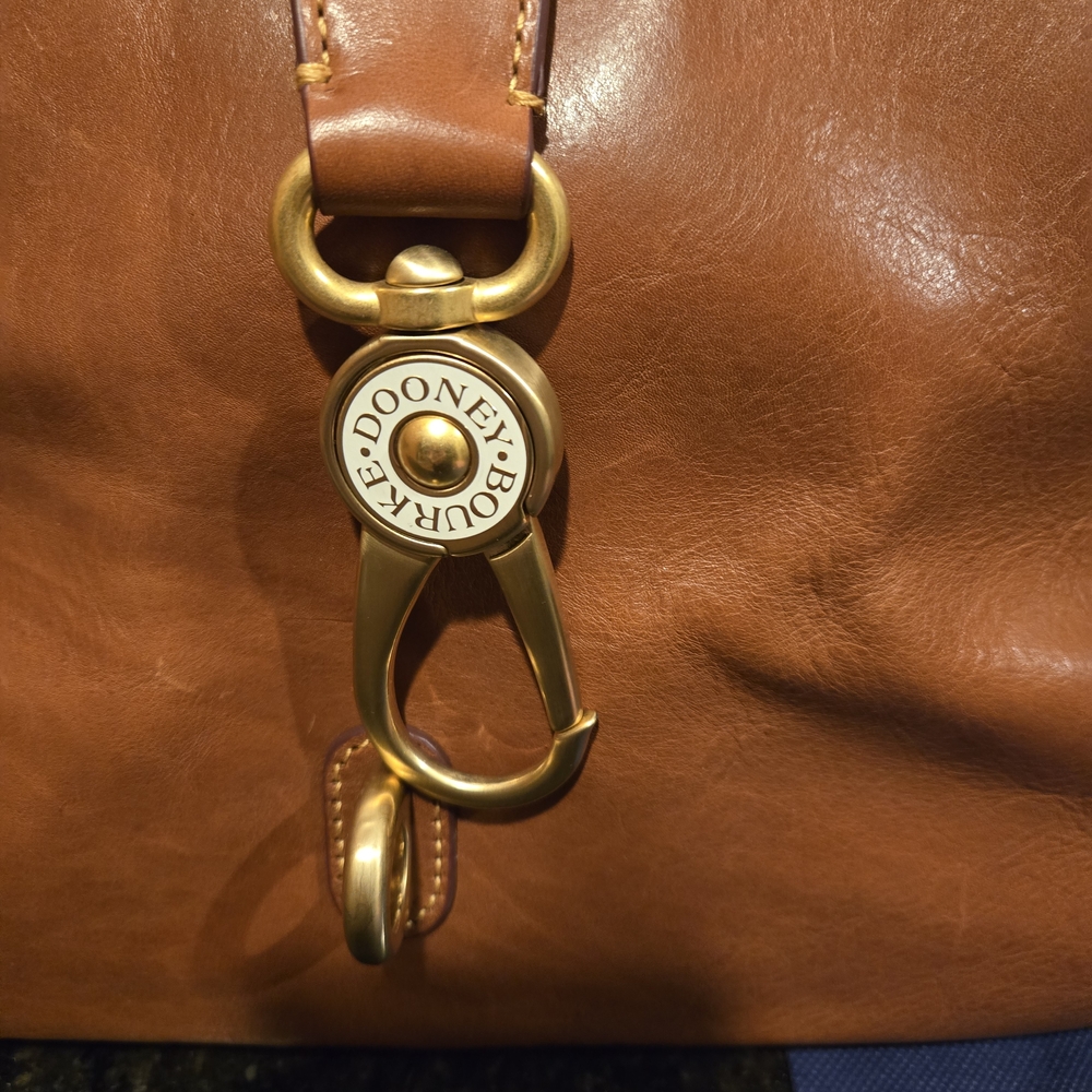 🤎🤍🤎 Dooney & Burke Satchel Elegant Brown Leather Handbag🤎🤍🤎 - Picture 7 of 16